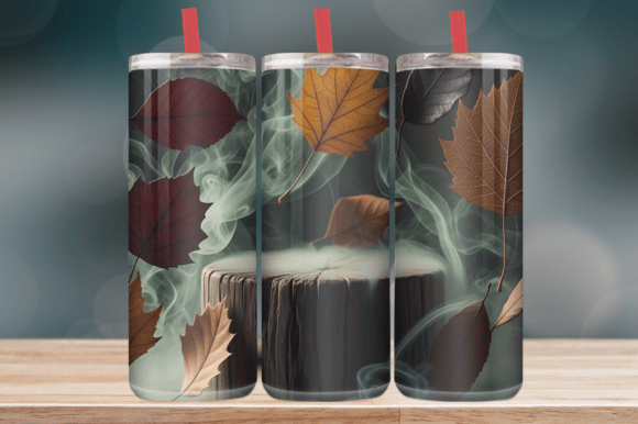 Autumn Leaves Botanical Dark Nature Graphics