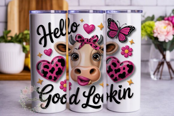 Cow Leopard Print Hearts 20oz Wrap Graphics