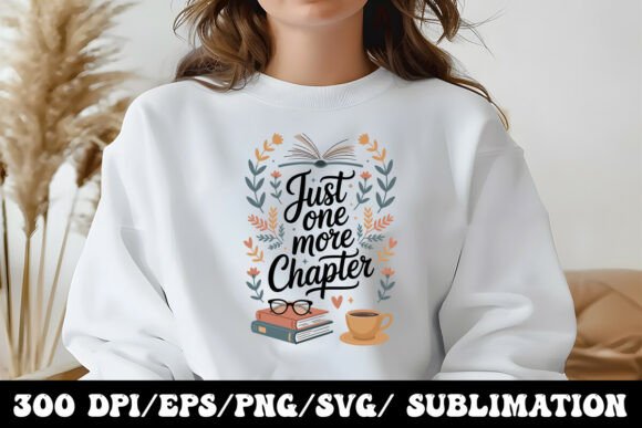 Cozy Reader Quote with Books and Coffee Graphics