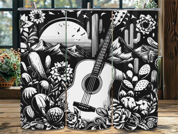 Desert Cactus Guitar Scene: A Graphics & Crafts Review