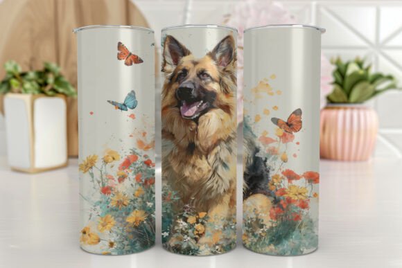 German Shepherd Tumblers Digital Design