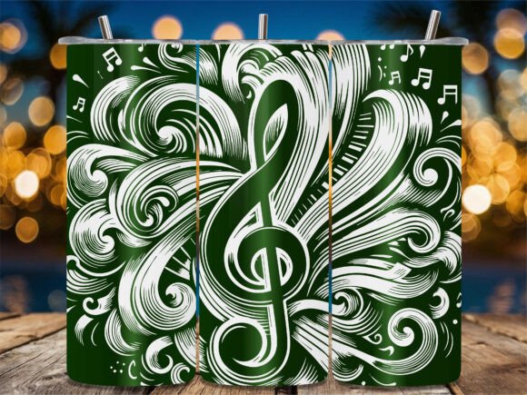 Music in Design: Musical Treble Clef Swirl